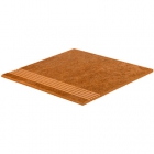 Плитка для сходів, з насічкою 300x294x10 Stroeher Roccia 8131 839 ferro (коричнева)