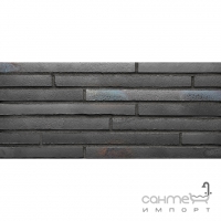 Плитка фасадная 490x40x14 Stroeher Riegel 50 7750 456 black-blue (черно-синяя)